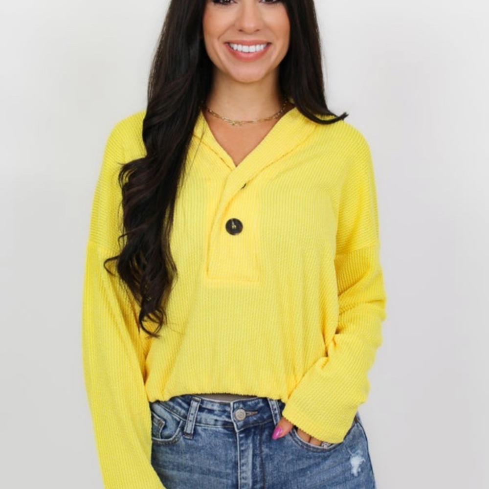 NWOT Yellow Sweater Large